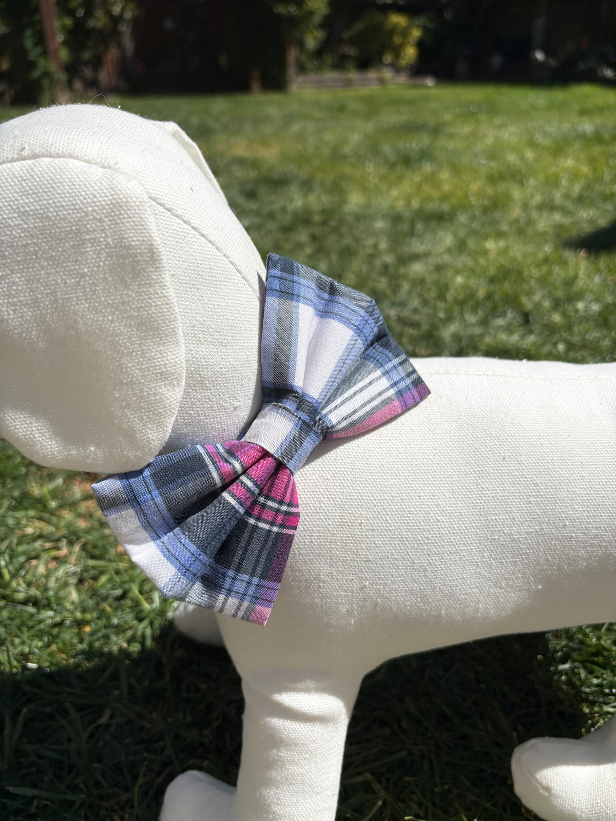 Purple Tartan Bow