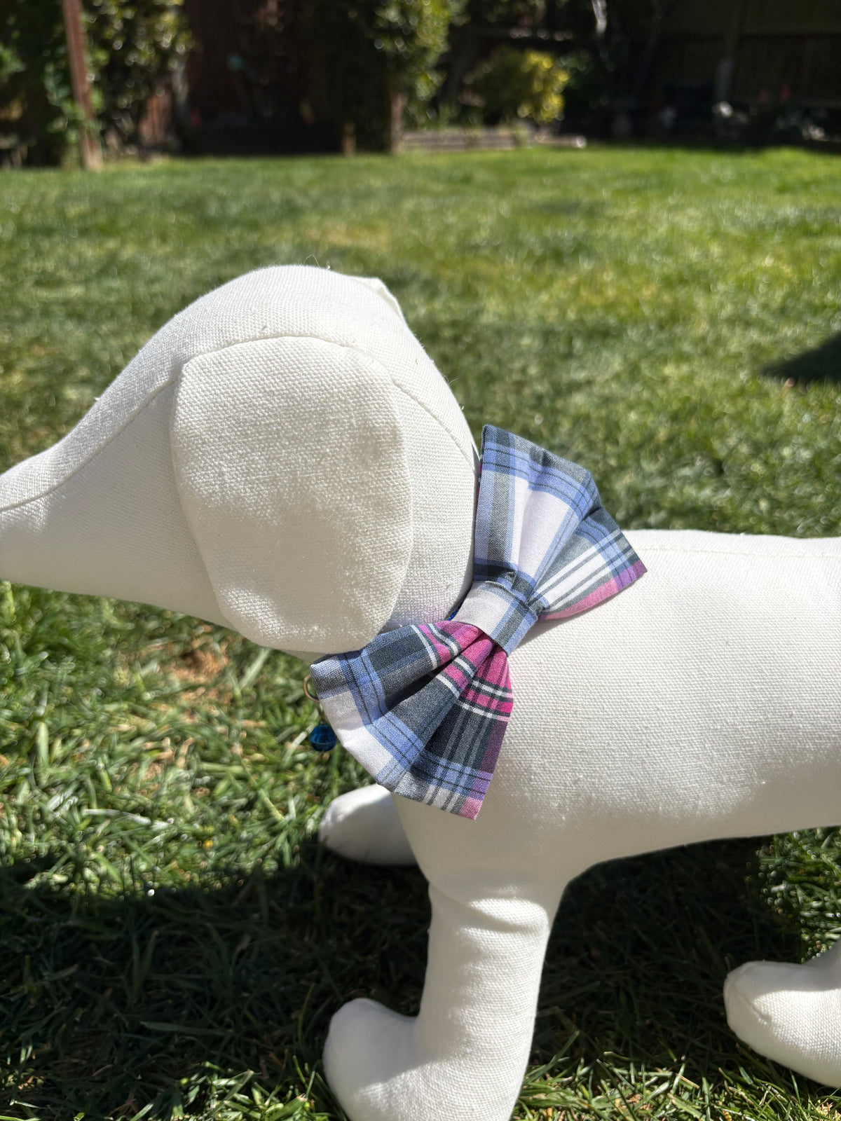 Purple Tartan Bow