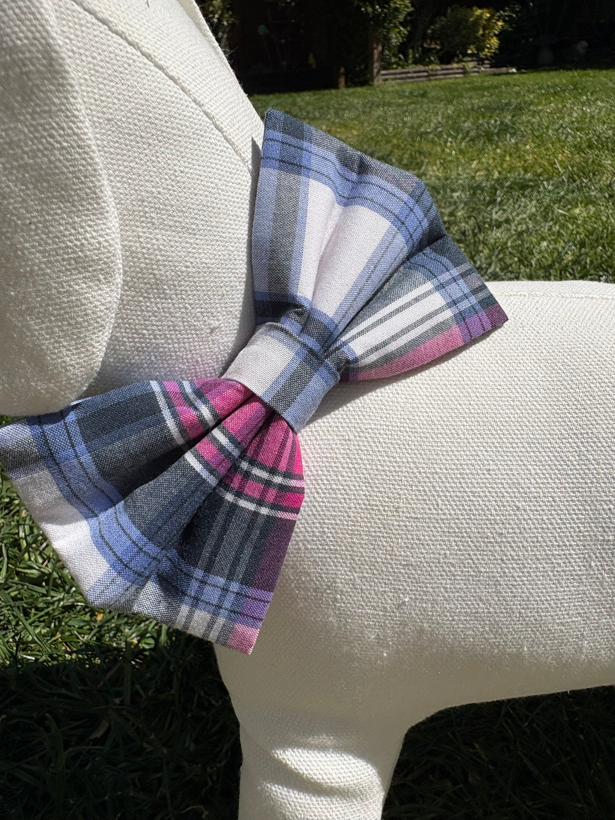 Purple Tartan Bow