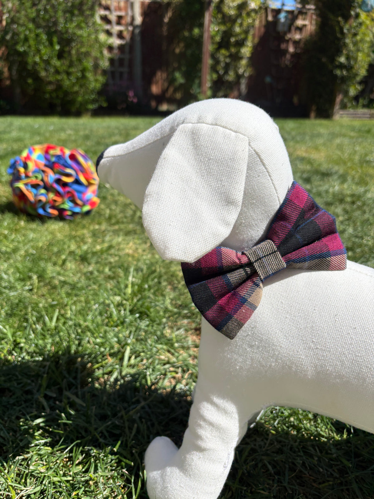 Burgundy Tartan  Bow