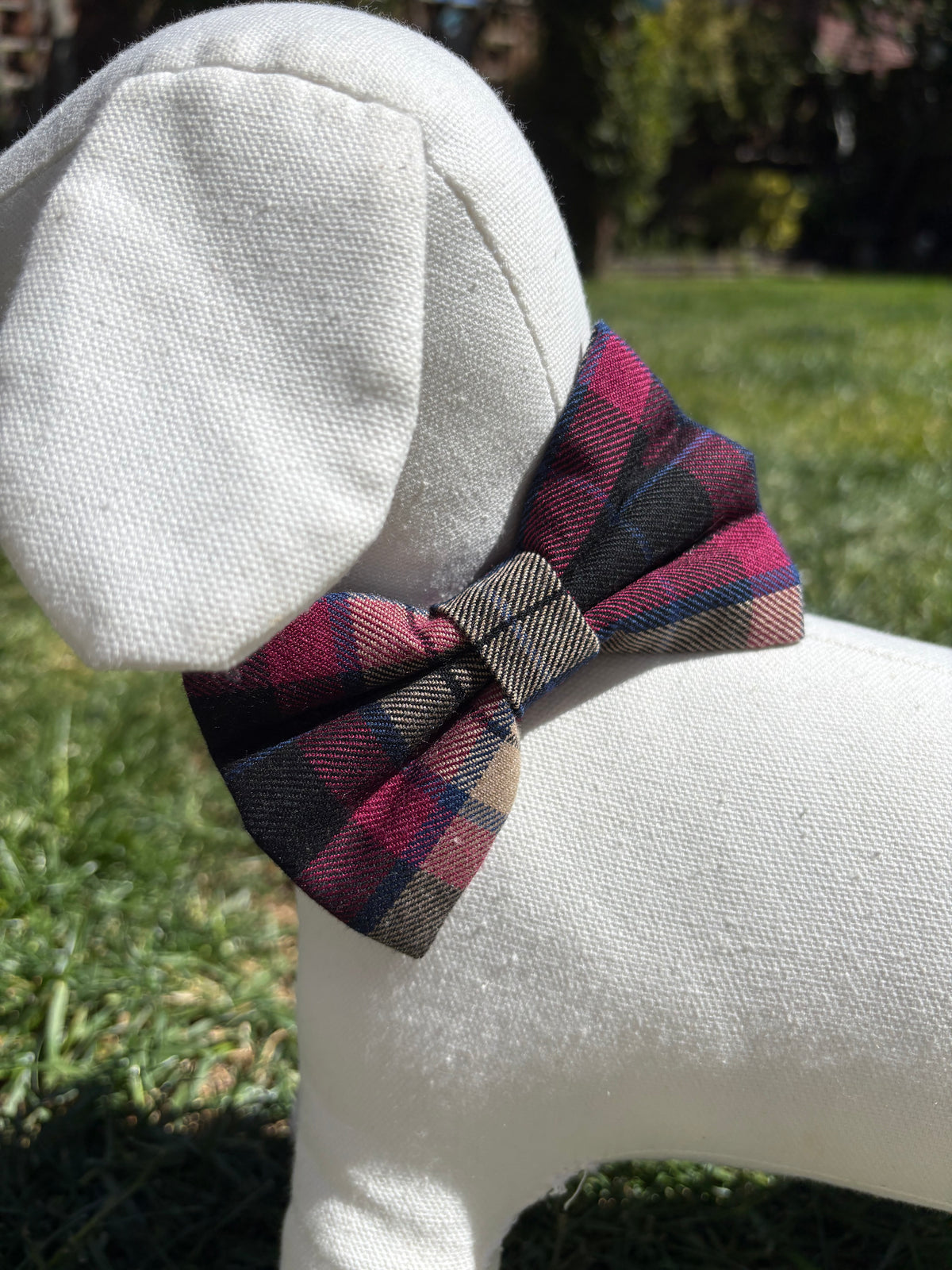 Burgundy Tartan  Bow