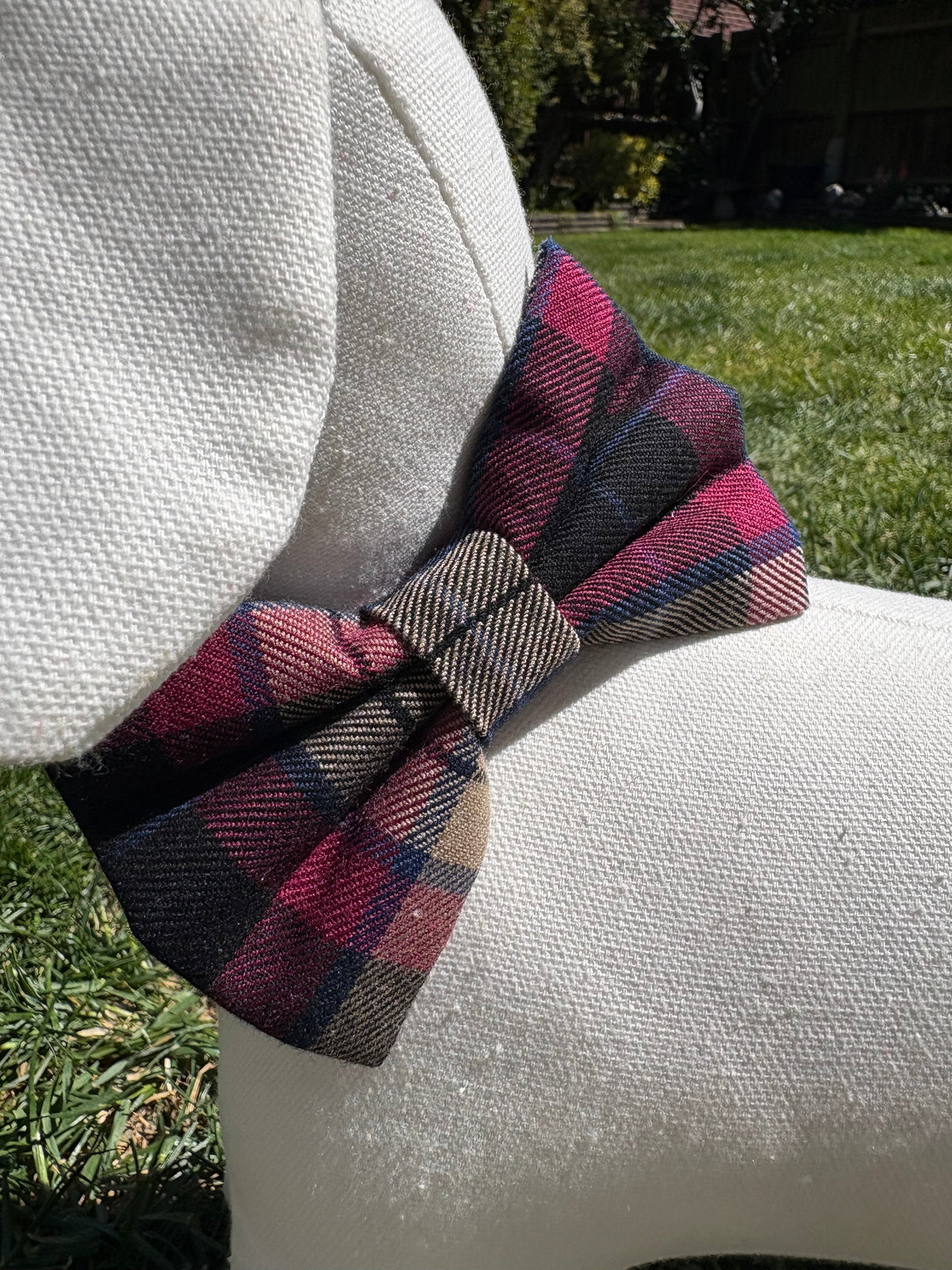 Burgundy Tartan  Bow