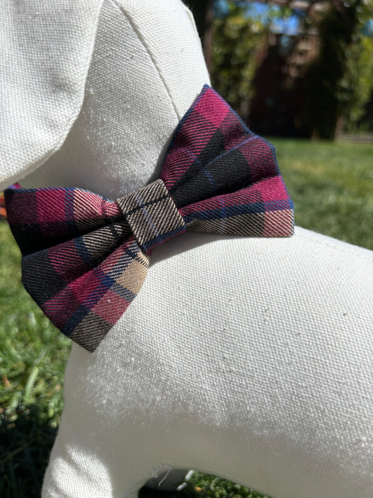 Burgundy Tartan  Bow