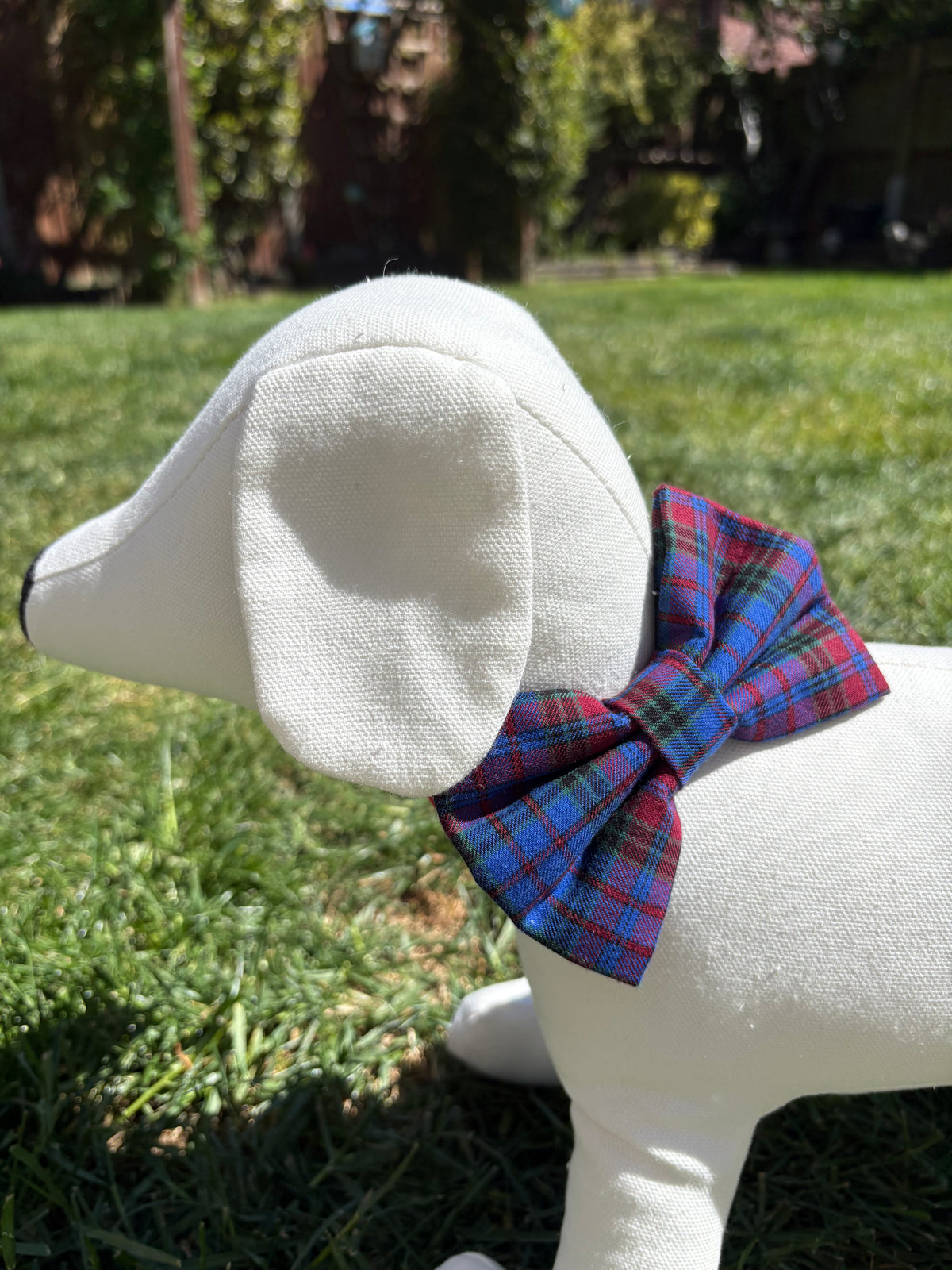 Royal Blue Tartan Bow
