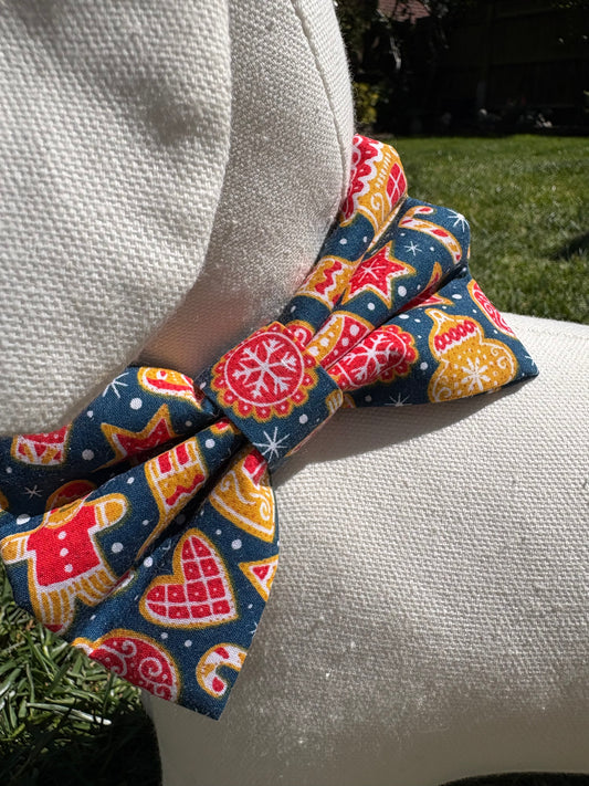Navy Christmas Bow