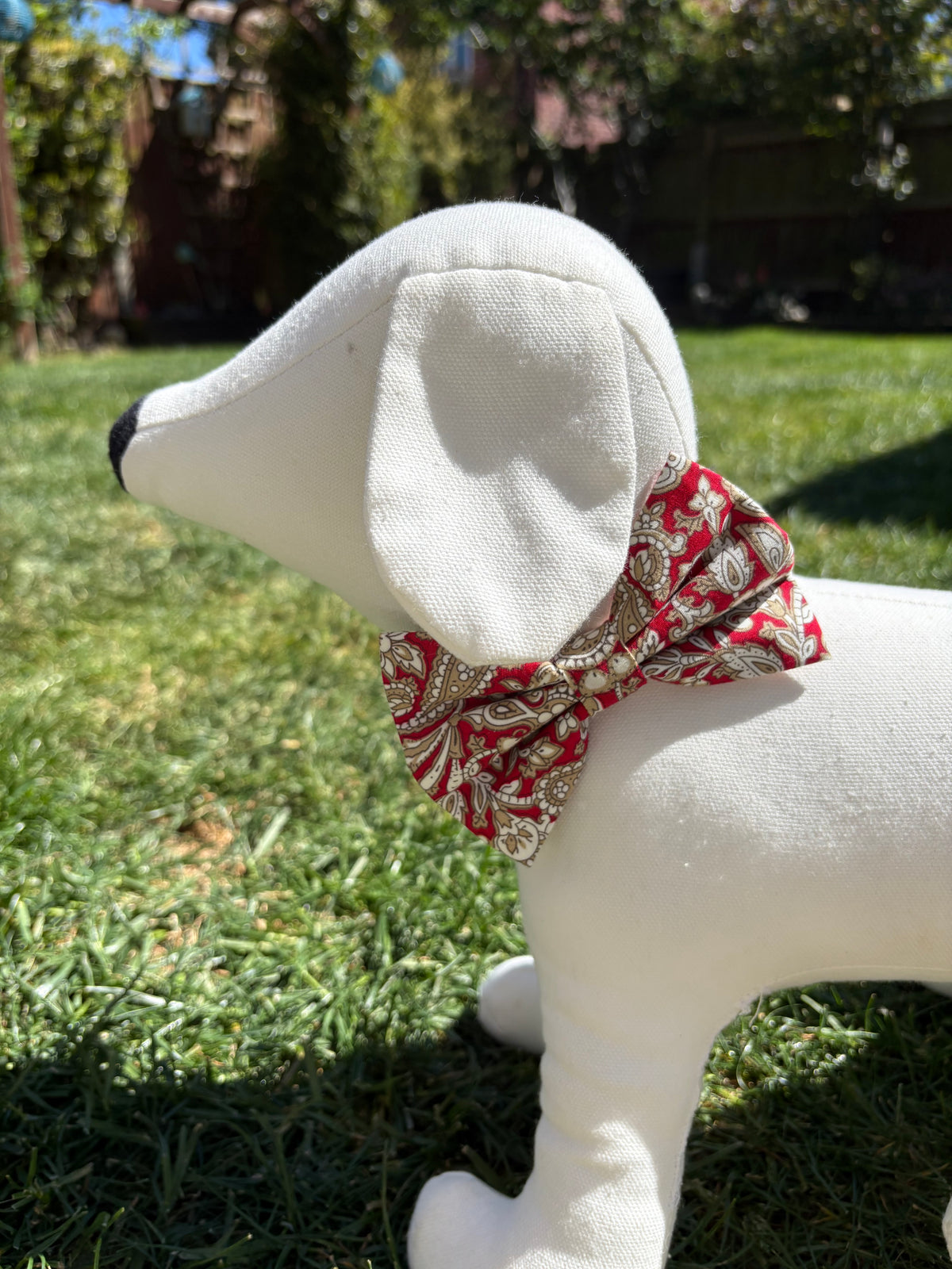 Red Paisley Bow