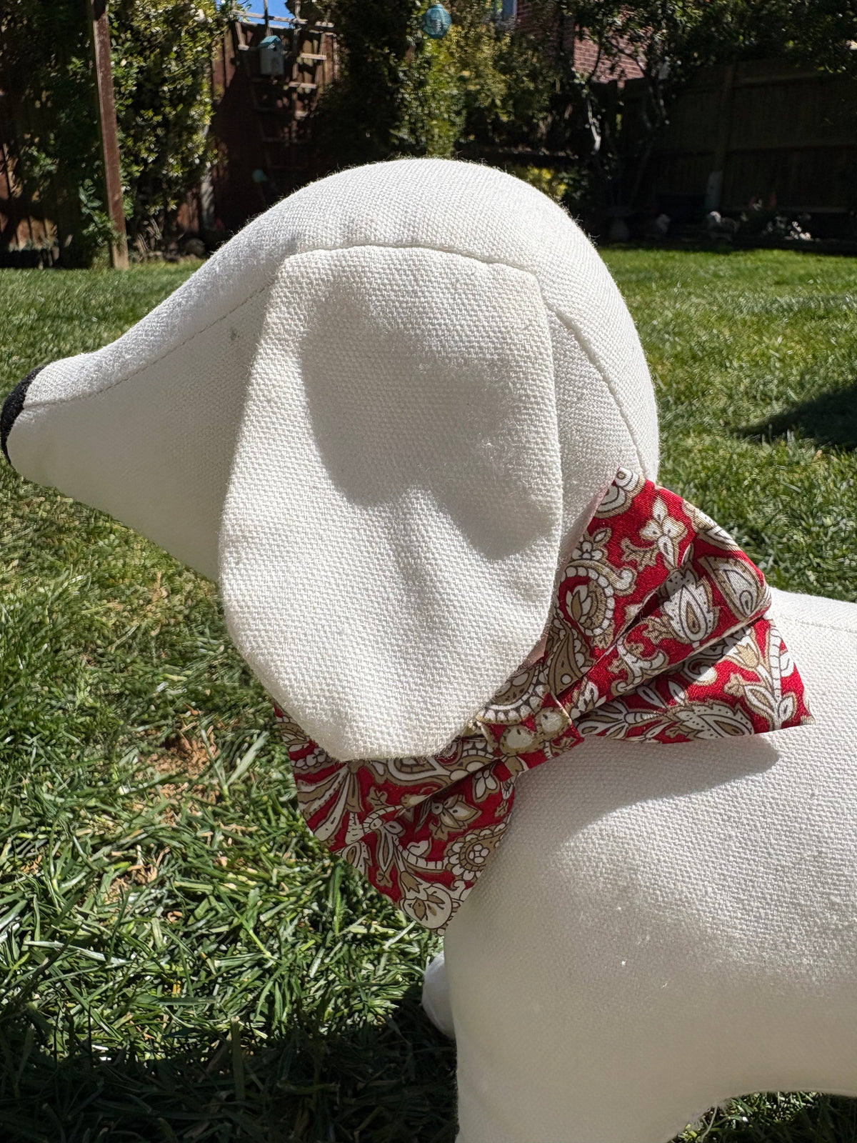 Red Paisley Bow