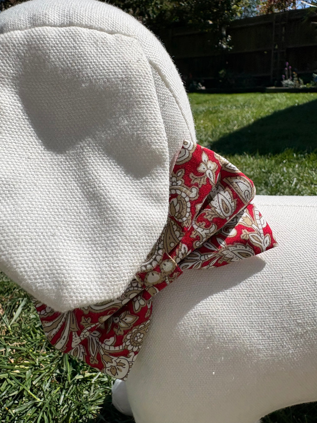 Red Paisley Bow