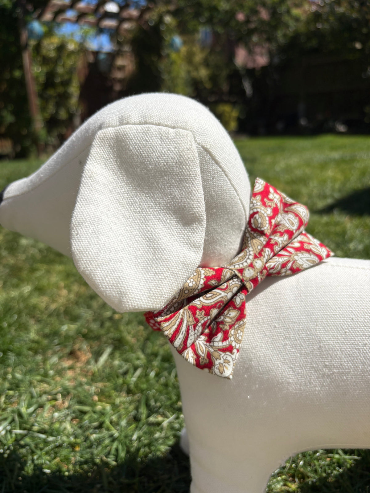 Red Paisley Bow