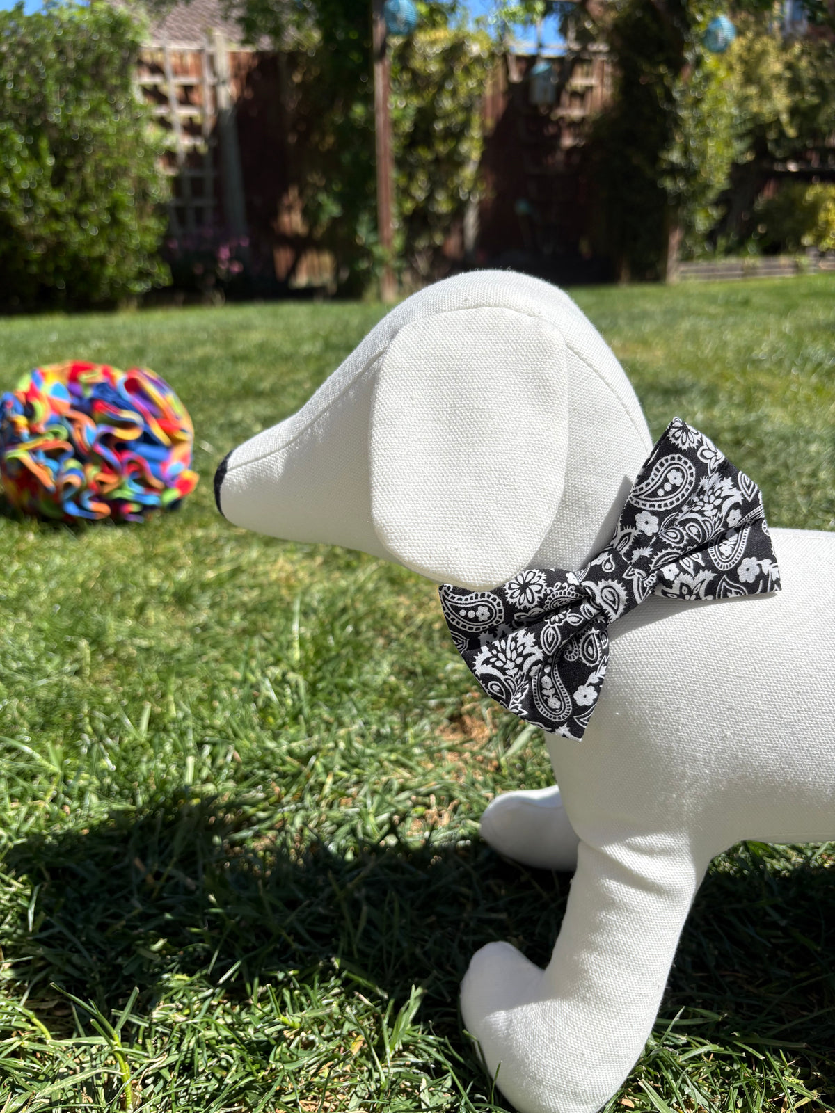 Black & White Paisley Bow