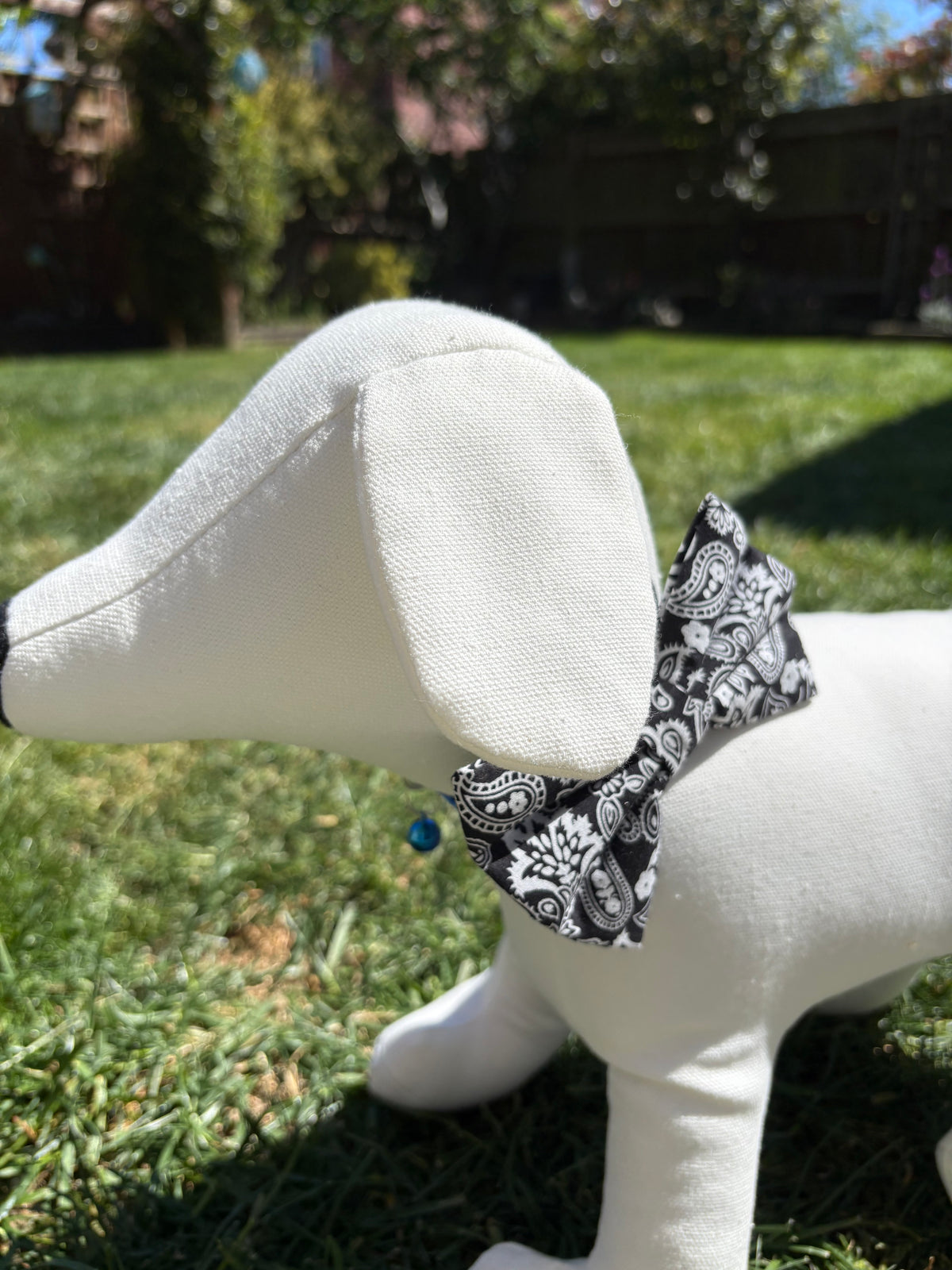 Black & White Paisley Bow