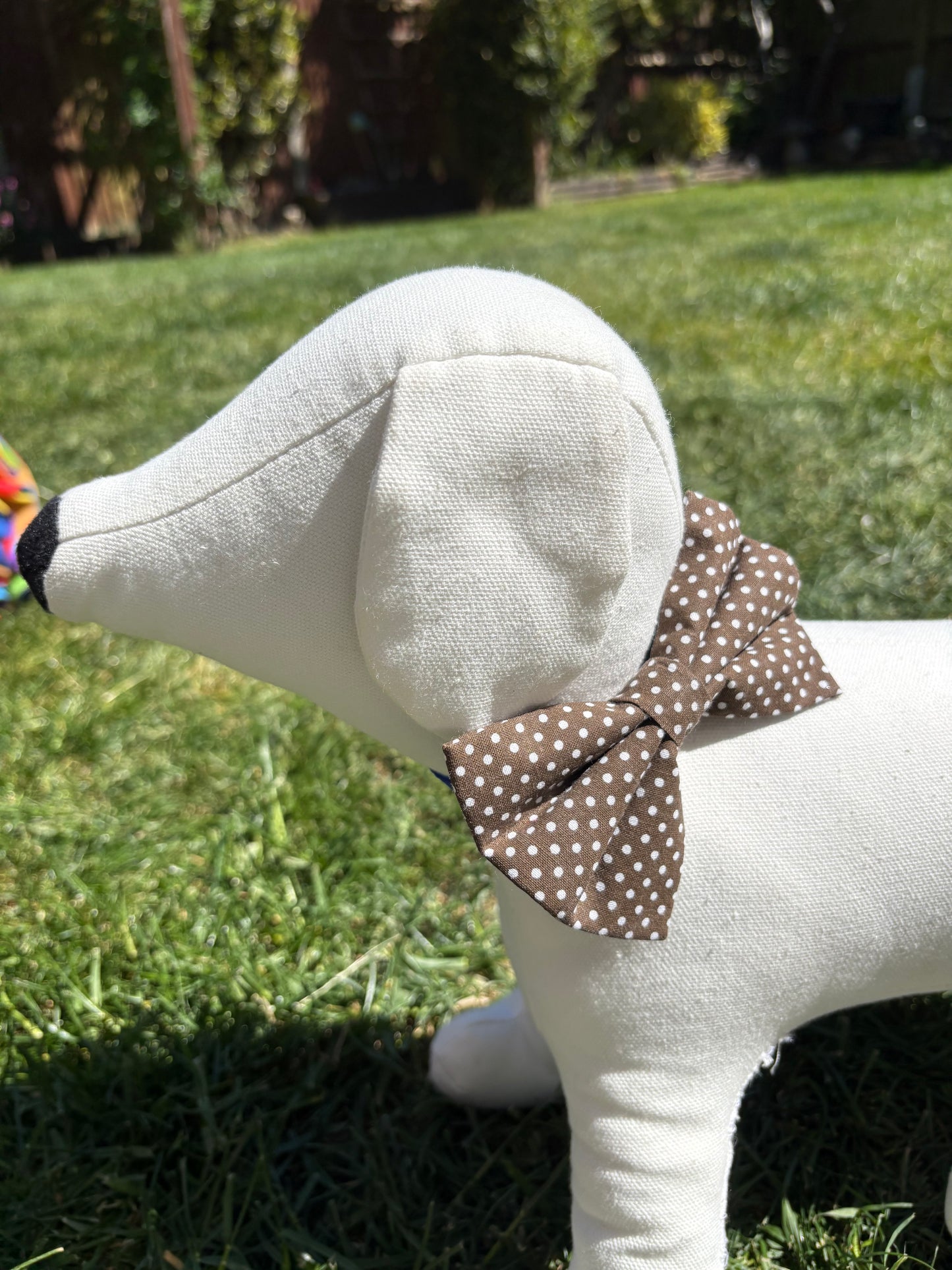 Brown Poka Dot Bow