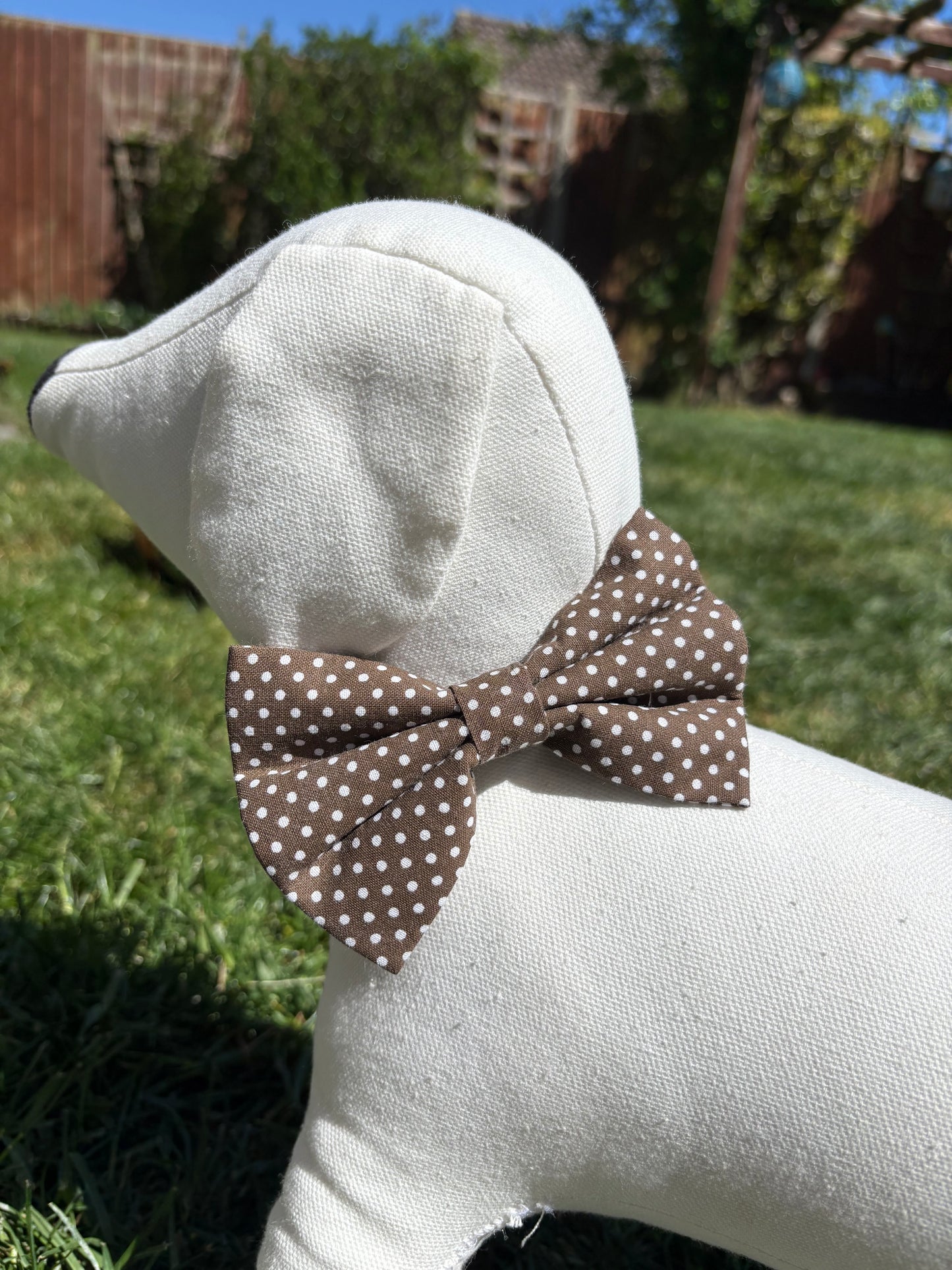Brown Poka Dot Bow