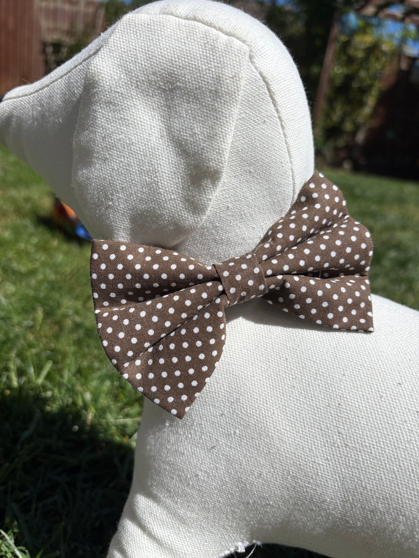 Brown Poka Dot Bow