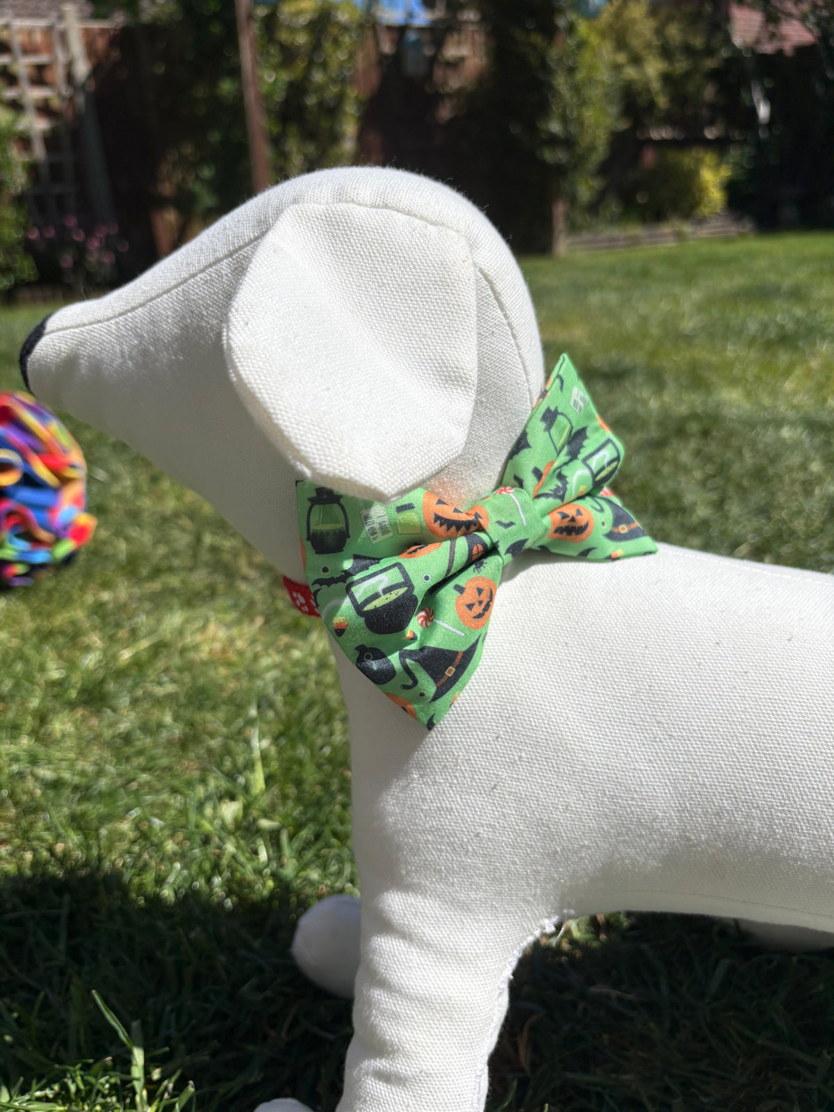 Green & Orange Halloween Bow