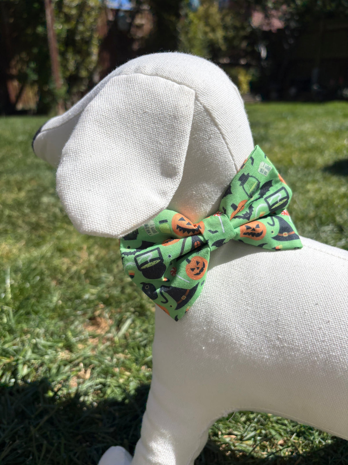 Green & Orange Halloween Bow
