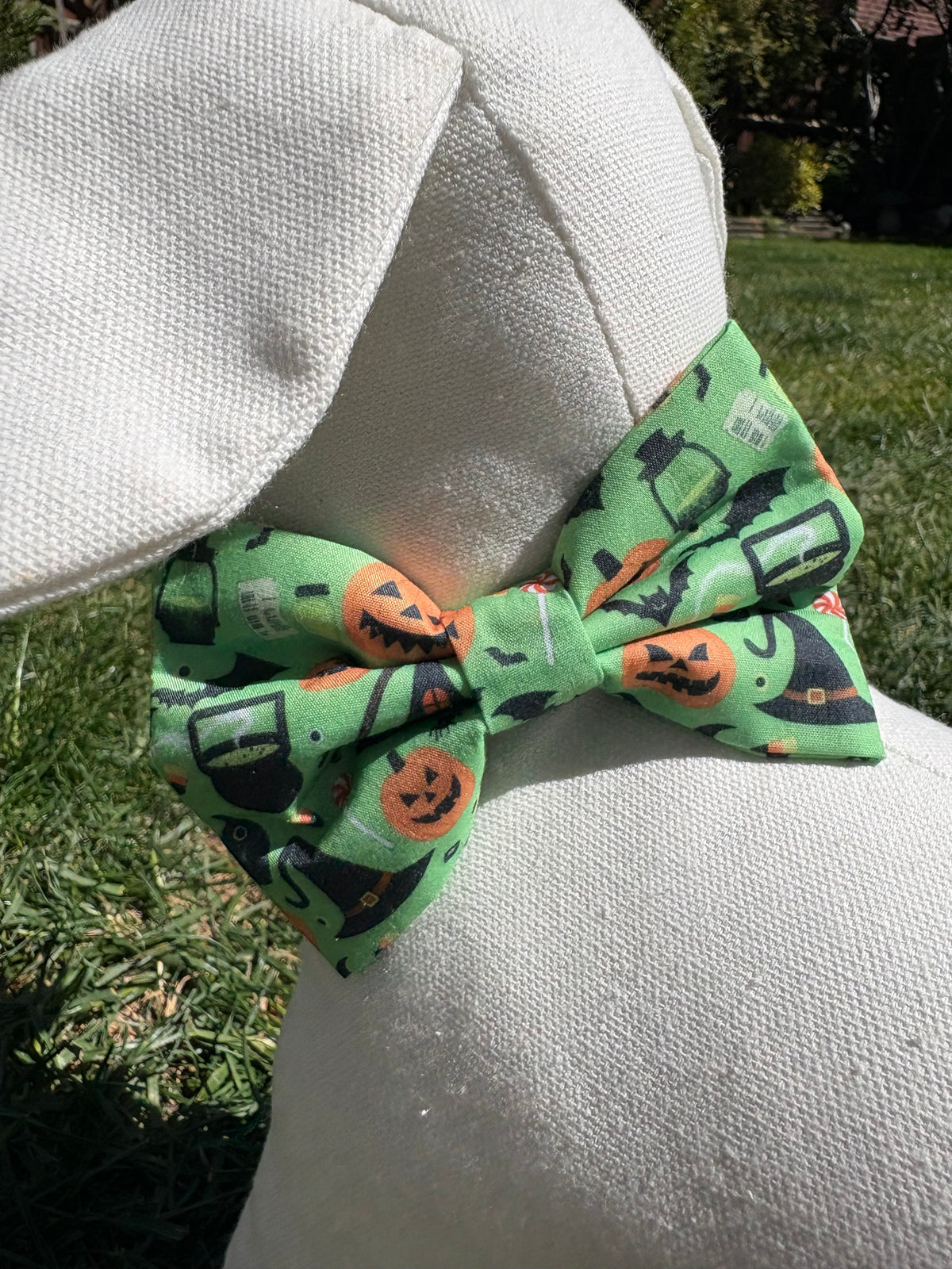Green & Orange Halloween Bow